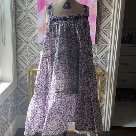 Mi Golondrina Purple Floral Tank Top - Picture 1 of 3